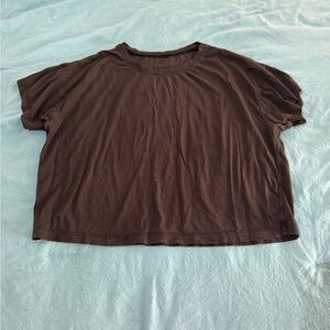 Black Lululemon women’s size 6 boxy crop tee